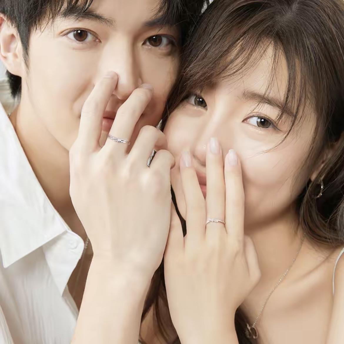 แหวนคู่รัก เรียบหรูมีระดับ ปรับขนาดได้ 2306