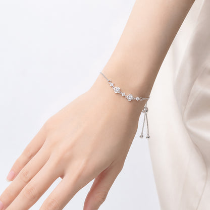 สร้อยข้อมือจี้ดอกไม้ สไตล์เกาหลี มินิมอล 2862