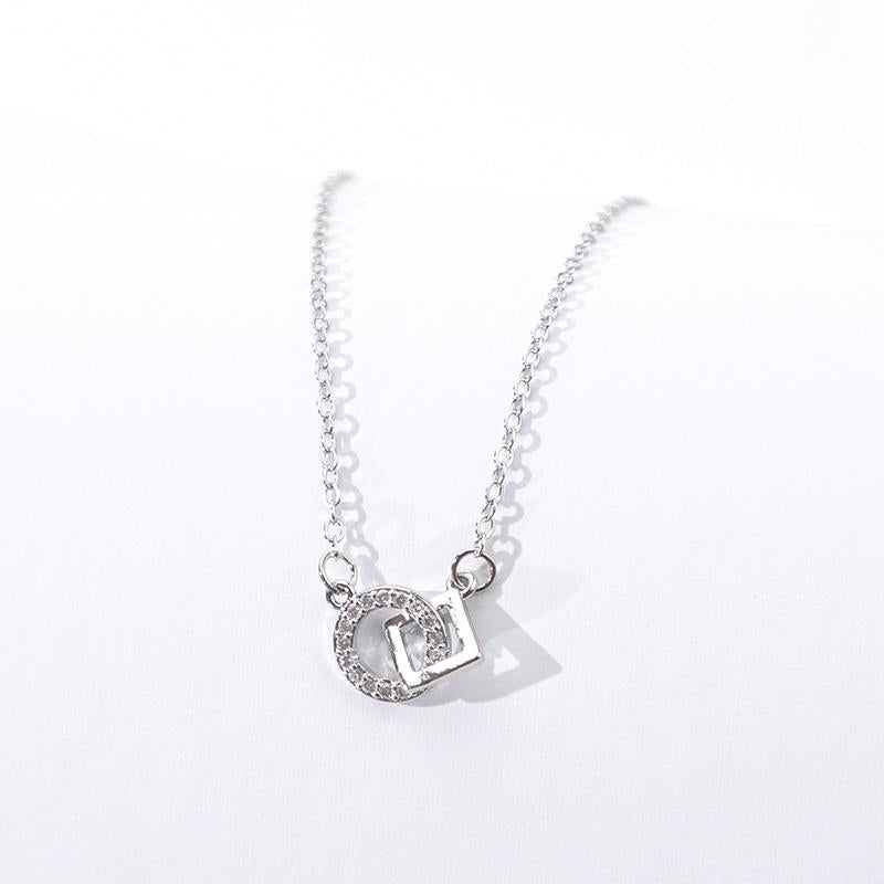 สร้อยคอจี้หัวใจคู่ เรียบหรูน่ารัก 2576