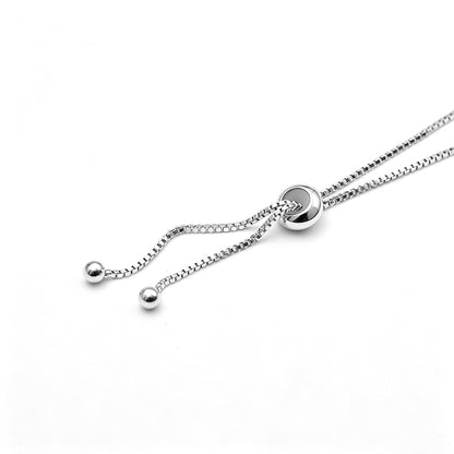 สร้อยข้อมือหัวใจสีชมพู ดีไซน์หวาน ปรับขนาดได้| B3138