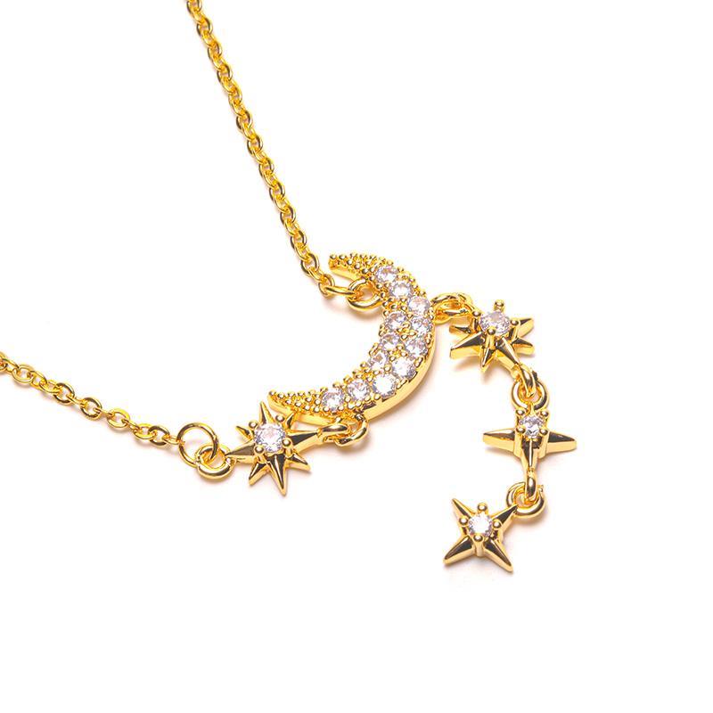 สร้อยคอระย้า Moon & Star ประดับคริสตัล 2890