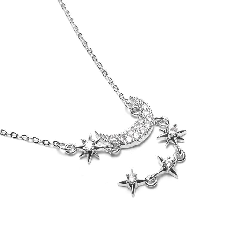 สร้อยคอระย้า Moon & Star ประดับคริสตัล 2890