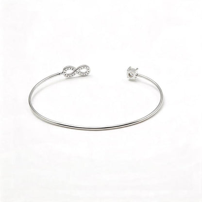กำไลเปิด จี้อนันต์ สไตล์มินิมอลเกาหลี เรียบหรู | Open Bangle Infinity Charm Minimalist Korean Style