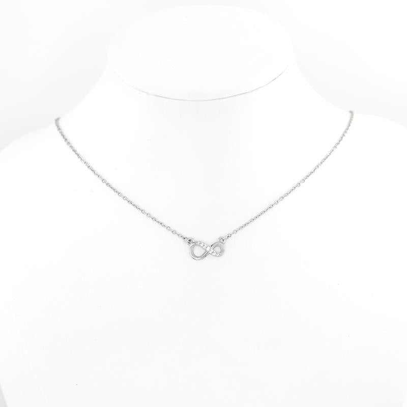 สร้อยคออินฟินิตี้ เคลือบสีเงา 708